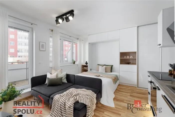 Pronájem bytu 1+kk, Praha - Kyje, Davidovičova, 31 m2
