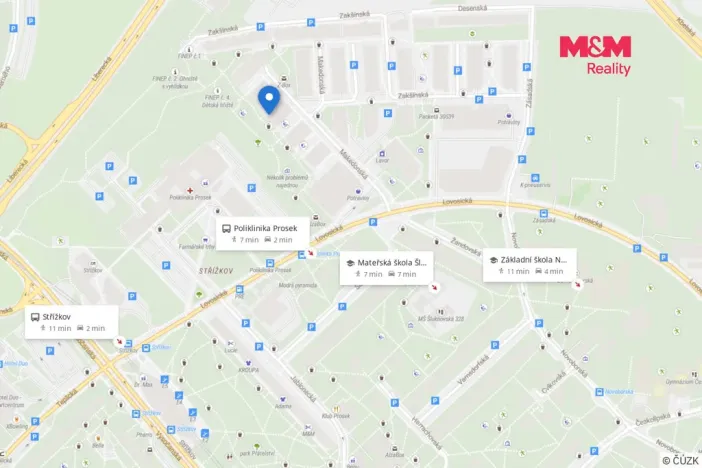 Pronájem bytu 2+kk, Praha - Střížkov, Makedonská, 49 m2