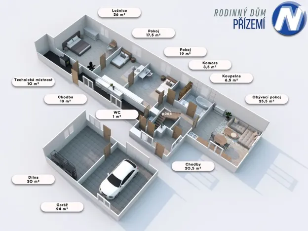 Prodej rodinného domu, Slabčice, 172 m2
