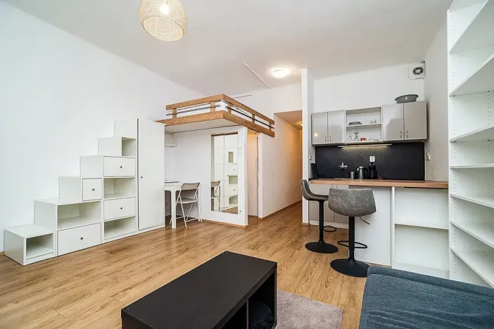 Pronájem bytu 1+kk, Praha - Žižkov, Fibichova, 32 m2
