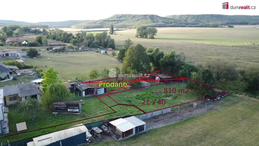 Prodej pozemku pro bydlení, Vroutek, Nádražní, 810 m2