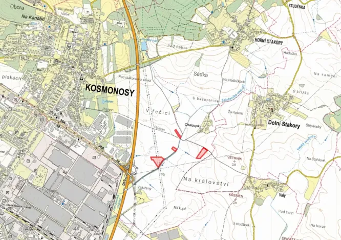 Prodej pole, Kosmonosy, 17353 m2