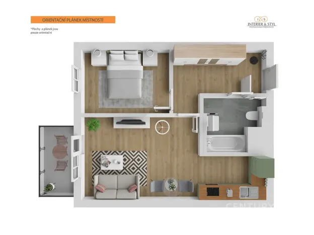 Pronájem bytu 2+kk, Praha - Hostivař, 47 m2