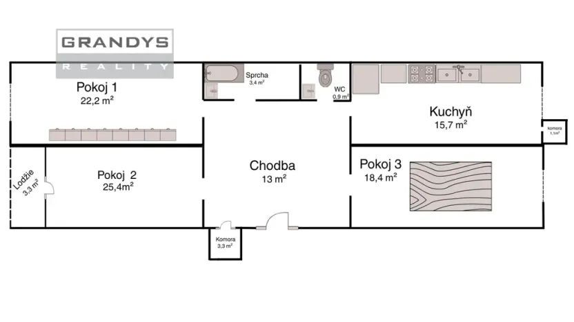 Pronájem bytu 3+1, Praha - Bubeneč, Čechova, 104 m2