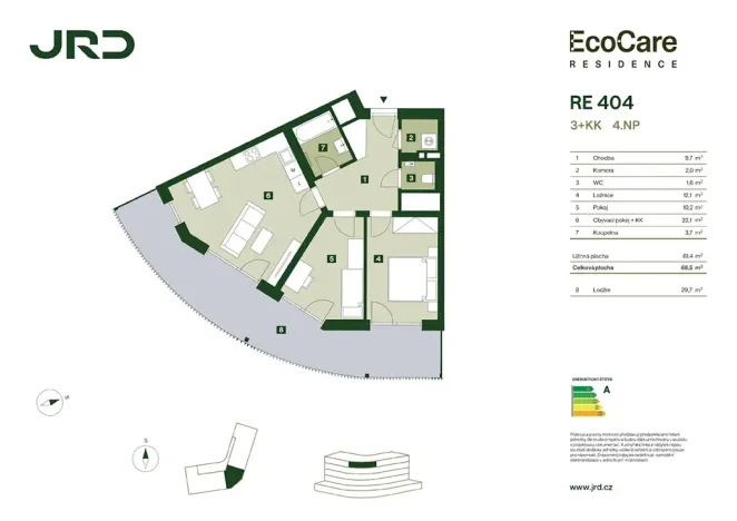 Prodej bytu 3+kk, Praha - Hostivař, Dolnoměcholupská, 68 m2