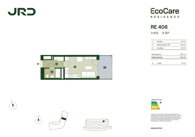 Prodej bytu 1+kk, Praha - Hostivař, Dolnoměcholupská, 27 m2