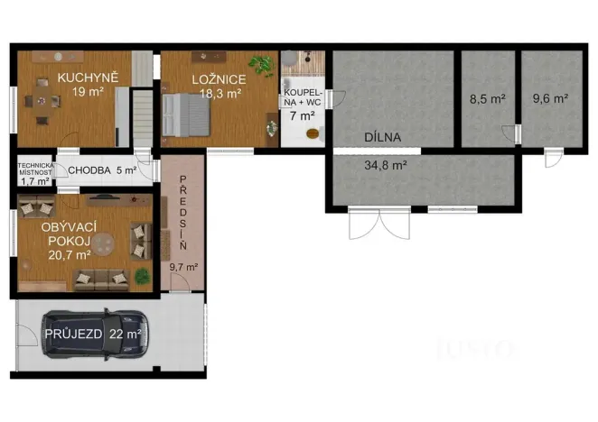 Prodej rodinného domu, Bernartice, Bechyňská, 156 m2