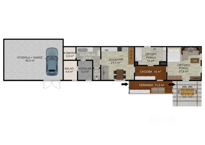 Prodej rodinného domu, Albrechtice nad Vltavou, 141 m2
