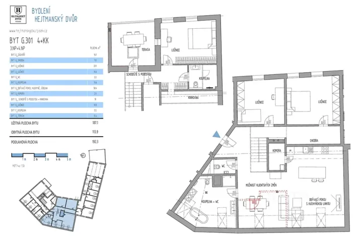 Prodej bytu 4+kk, Písek, Kocínova, 181 m2