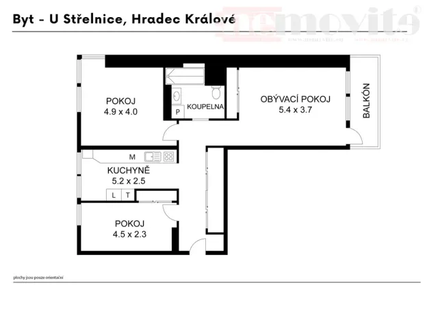 Prodej bytu 3+1, Hradec Králové, U Střelnice, 74 m2