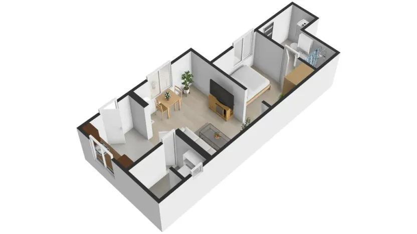 Pronájem bytu 2+kk, Chýnice, Mlejnská, 33 m2