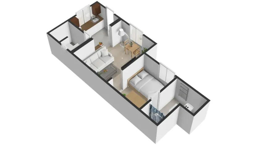 Pronájem bytu 2+kk, Chýnice, Mlejnská, 33 m2