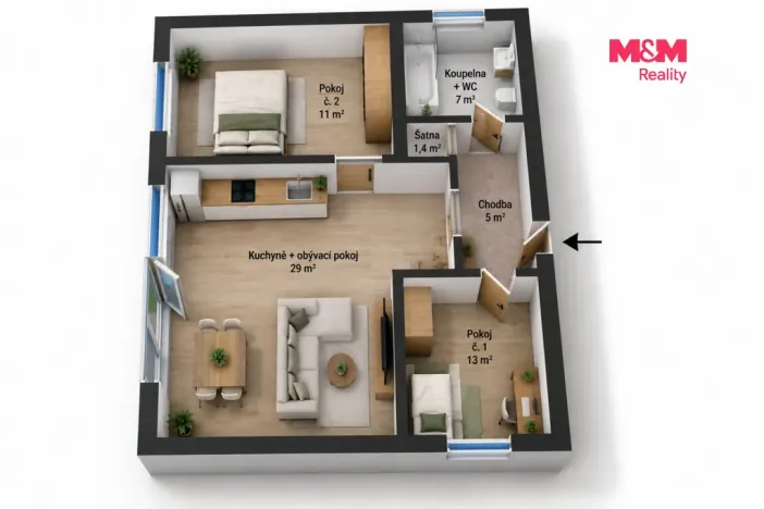 Prodej bytu 3+kk, Holice, Pospíšilova, 68 m2