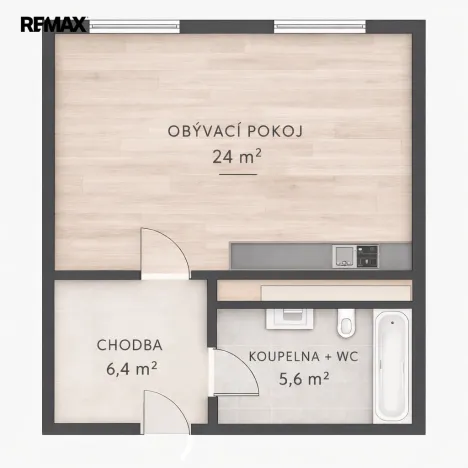 Pronájem bytu 1+kk, Svitavy - Předměstí, Říční, 36 m2