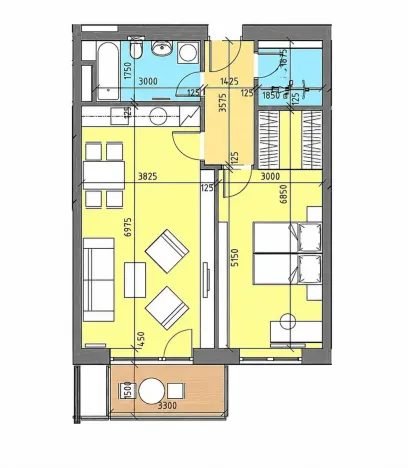 Pronájem bytu 2+kk, Brno, Sochorova, 59 m2