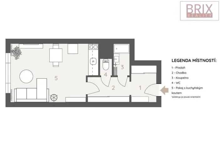 Prodej bytu 1+kk, Praha, Vavřenova, 28 m2