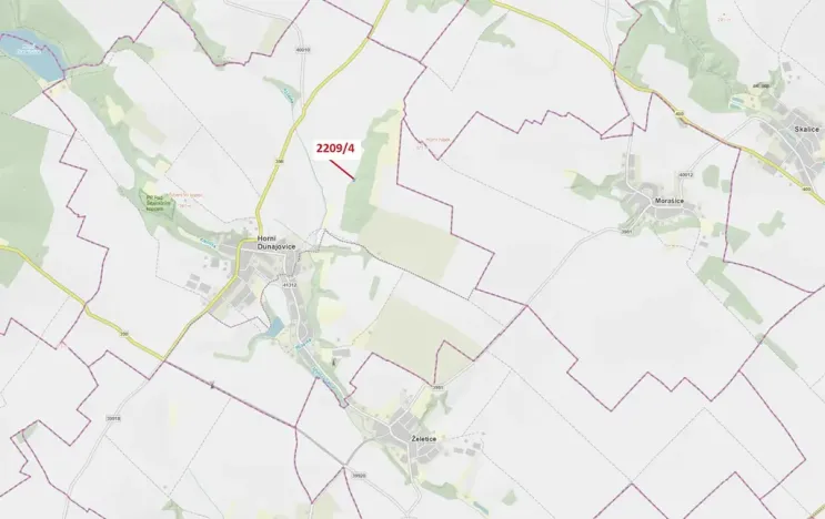 Dražba lesa, Horní Dunajovice, 594 m2