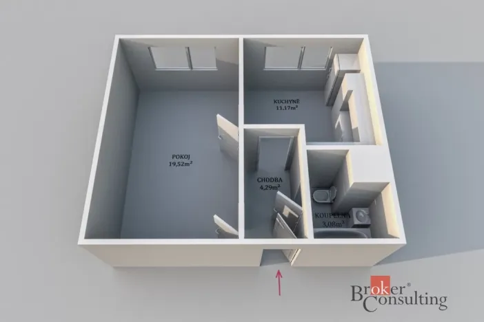 Prodej bytu 1+1, Plzeň - Bolevec, Manětínská, 39 m2