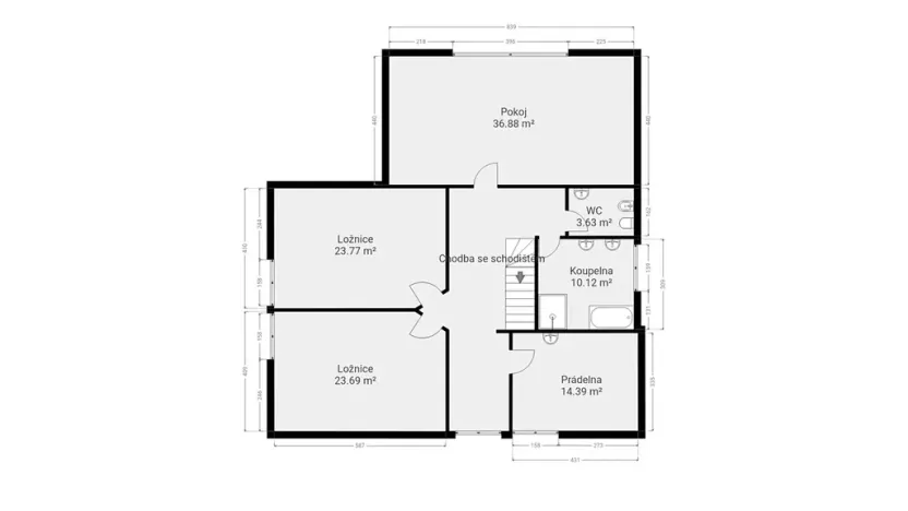 Prodej rodinného domu, Praha - Řeporyje, Havlůjové, 300 m2