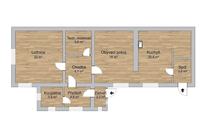 Prodej rodinného domu, Třtěnice, 87 m2