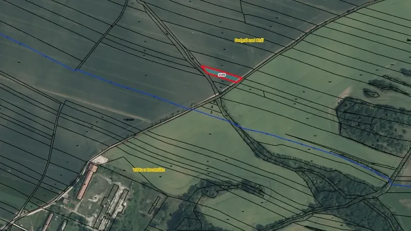 Prodej pole, Budyně nad Ohří, 899 m2