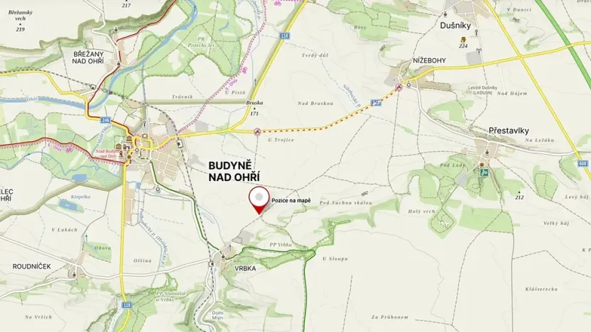 Prodej pole, Budyně nad Ohří, 899 m2