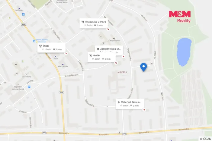 Prodej bytu 2+1, Karviná - Mizerov, Na Kopci, 52 m2