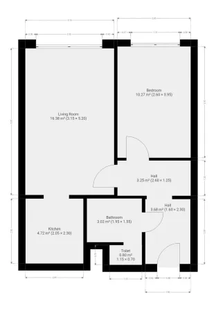 Pronájem bytu 2+kk, Praha, Ciolkovského, 42 m2