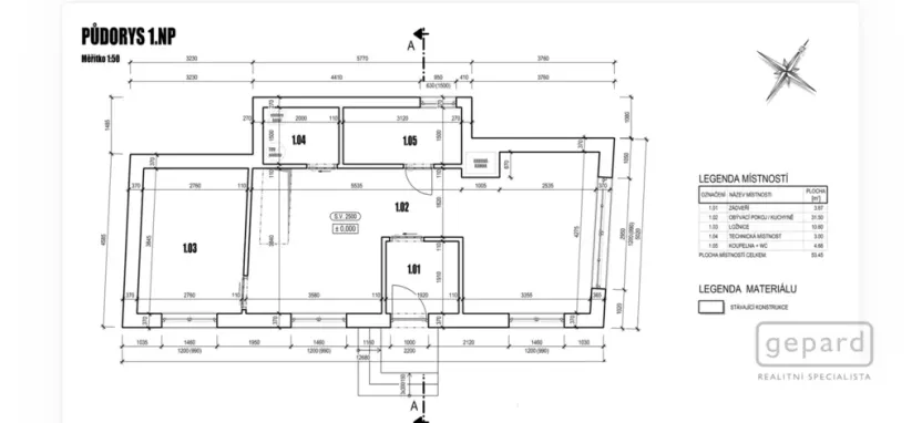 Prodej rodinného domu, Černošice, 82 m2