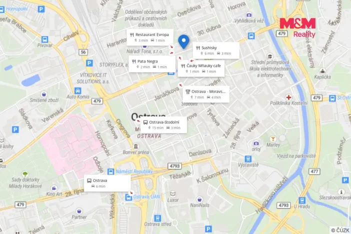 Pronájem bytu 2+1, Ostrava - Moravská Ostrava, Veleslavínova, 67 m2