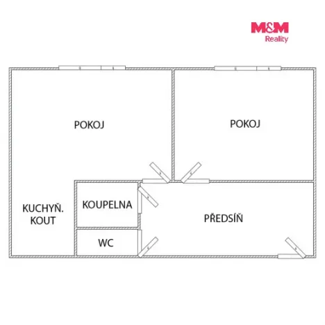 Prodej bytu 2+kk, Most, Jiřího Wolkera, 39 m2