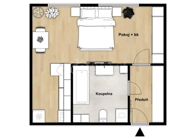 Pronájem bytu 1+kk, Praha - Řepy, Makovského, 36 m2