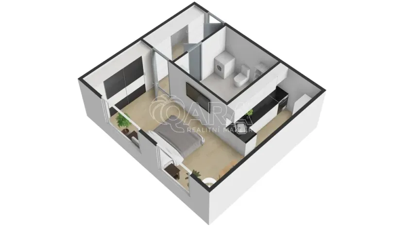 Pronájem bytu 1+kk, Praha - Řepy, Makovského, 36 m2