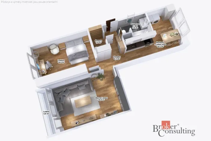 Pronájem bytu 2+1, Jablonec nad Nisou, Řetízková, 61 m2