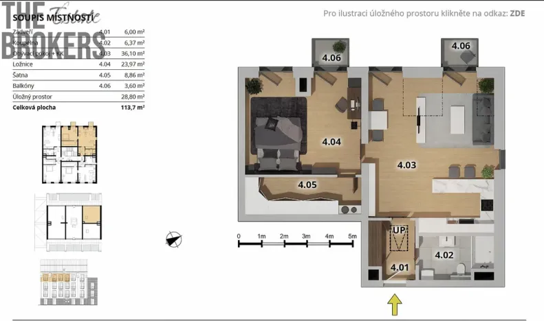 Prodej bytu 2+kk, Český Brod, Antonína Balšánka, 99 m2