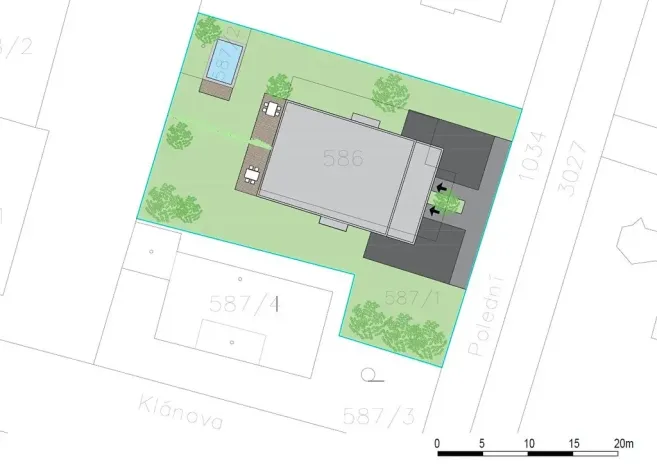 Prodej pozemku pro bydlení, Praha - Hodkovičky, Polední, 957 m2