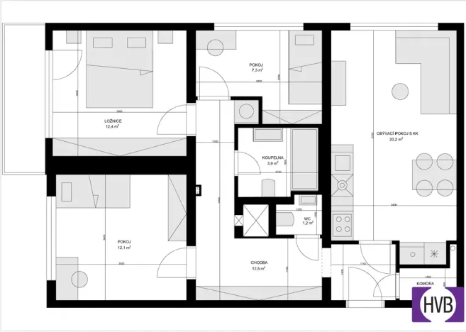 Prodej bytu 4+kk, Praha - Záběhlice, Narcisová, 78 m2