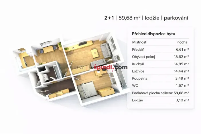 Prodej bytu 2+1, Špindlerův Mlýn, 59 m2