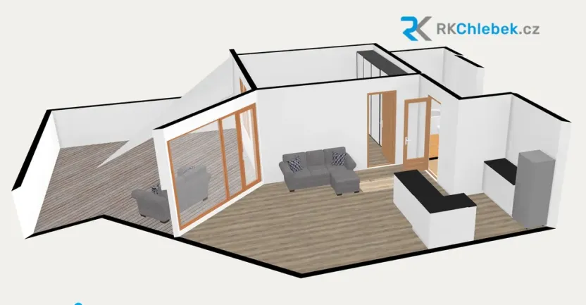Pronájem bytu 2+kk, Ostrava - Moravská Ostrava, Blahoslavova, 50 m2