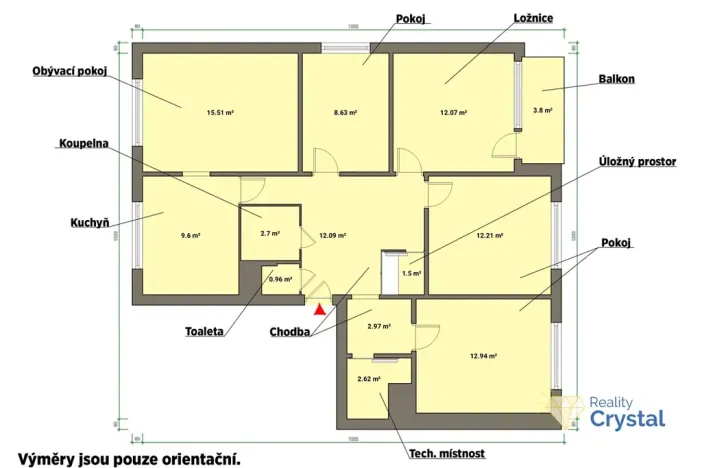 Prodej bytu 3+1, Planá, Bohušova, 85 m2