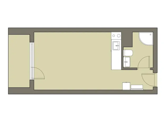 Pronájem bytu 1+kk, Brno, Opálkova, 26 m2