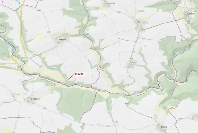 Dražba lesa, Břežany, 33 m2