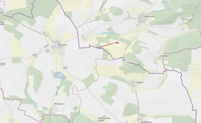 Dražba lesa, Zvěstov, 1498 m2