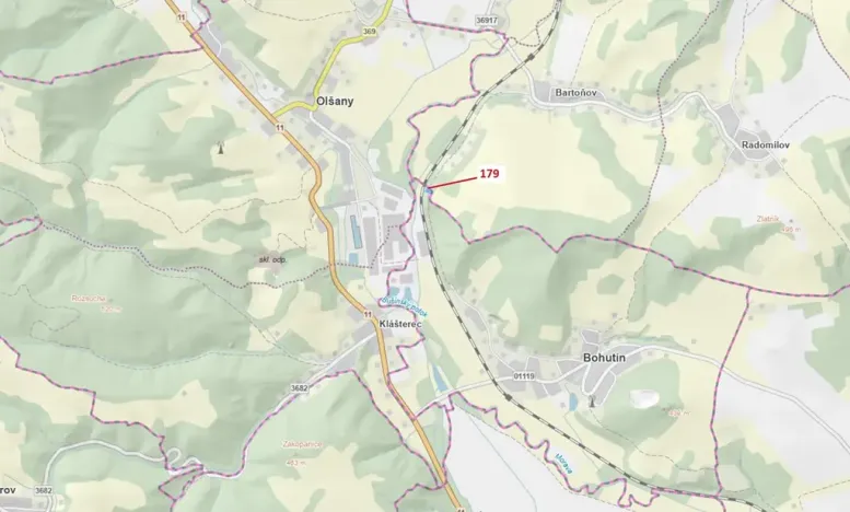 Dražba lesa, Bohutín, 939 m2