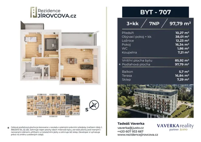 Prodej bytu 3+kk, České Budějovice, Jírovcova, 97 m2