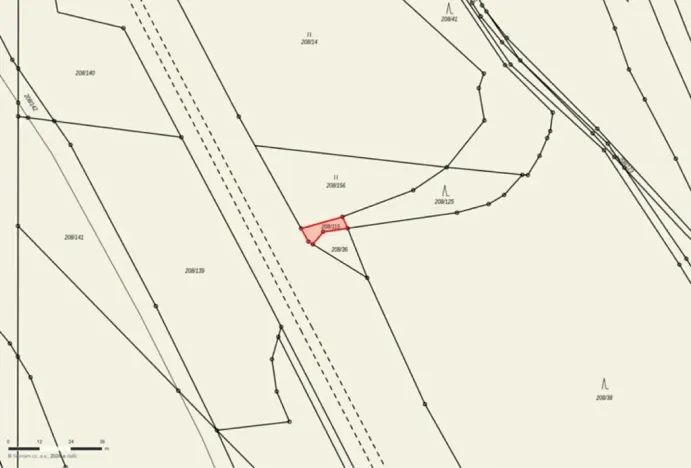 Pronájem pozemku, Zabrušany, 77 m2