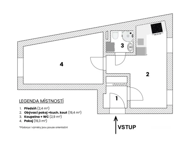 Prodej bytu 2+kk, Boskovice, Kpt. Jaroše, 42 m2