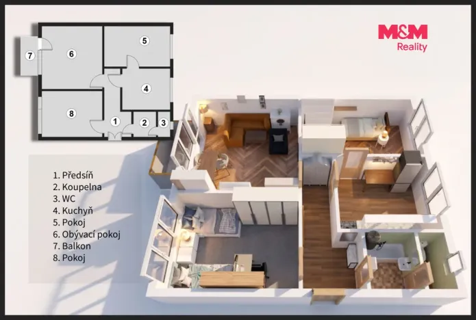 Prodej bytu 3+1, Rakovník, V Jamce, 63 m2
