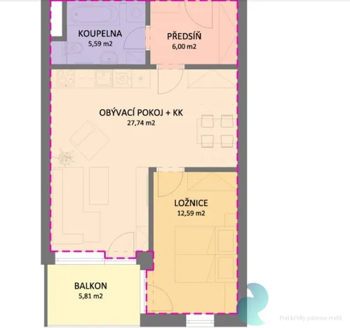 Pronájem bytu 2+kk, České Budějovice, U Lučního jezu, 57 m2