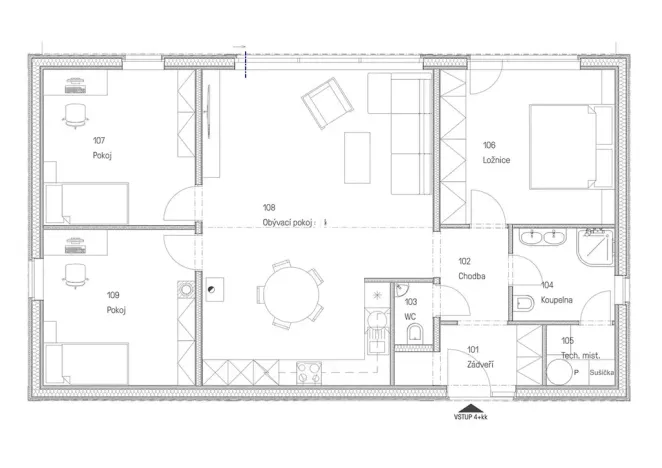 Prodej domu na klíč, Všenory, 101 m2